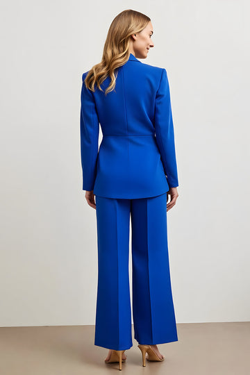 Royal Blue 2-częściowe garnitury robocze Slim Fit z jednym guzikiem